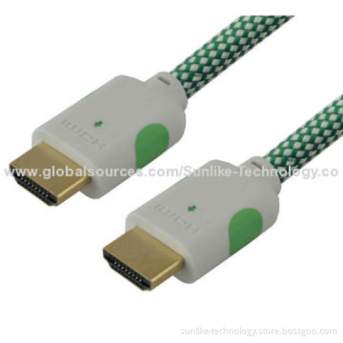 HDMI Cables with Double Color Molding Type, 24K Gold-plated Connector